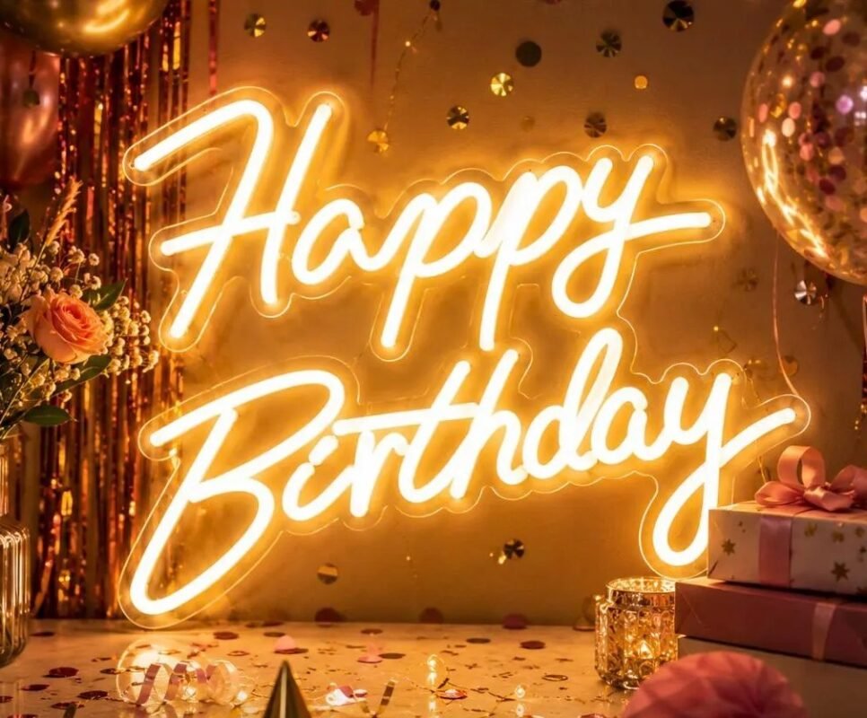 Happy Birthday Neon Sign